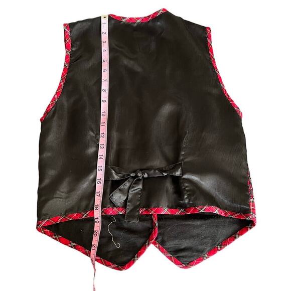 Tantrums Vintage Mistletoe Embroidered Christmas Plaid Red Green Woman’s Small - Picture 7 of 9